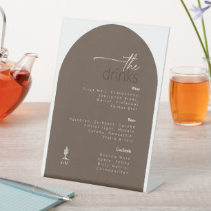 Signe De Table Desert Vibes Mariage Drink Menu ID1019