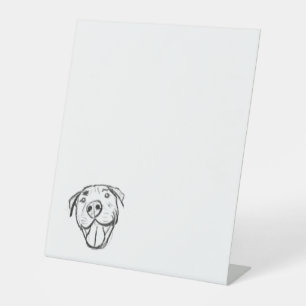 Signe De Table dessin de bulle simple amoureux de les chiens noir