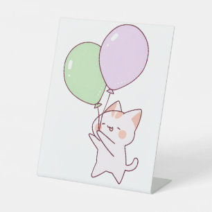 Signe De Table Dessin du ballon de retenue de chat