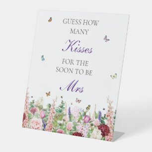 Signe De Table Devinez combien de baisers papillons floraux