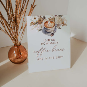 Signe De Table Devinez combien de Fêtes des mariées de café haric