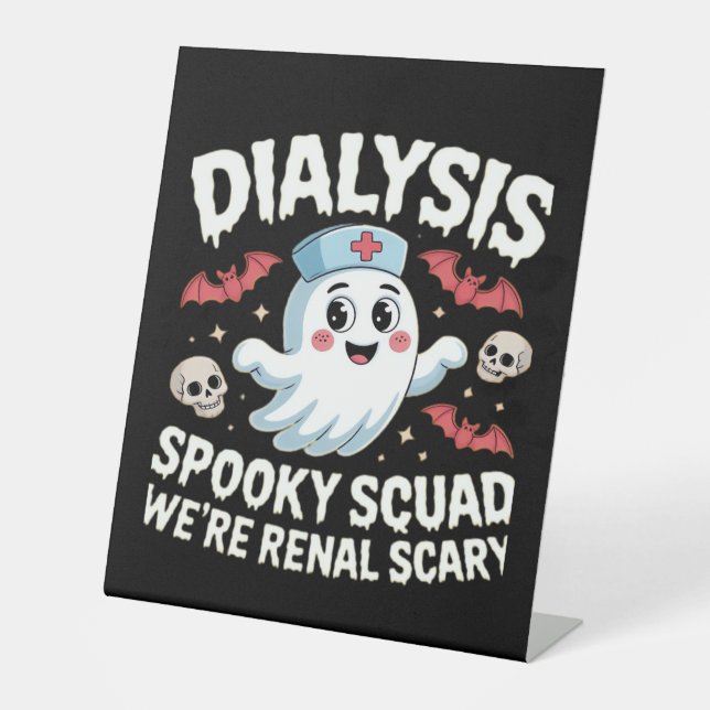Signe De Table Dialysis Spooky Squad Renal Halloween Nephrology N (Recto)