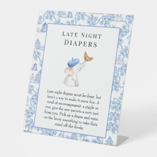 Signe De Table Diapeurs de nuit Français Baby shower fille Pedest