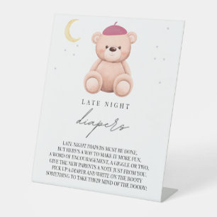 Signe De Table Diapeurs nocturnes Bonjour Bebe Baby shower frança