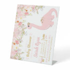 Dinosaure rose et or Baby shower floral fille
