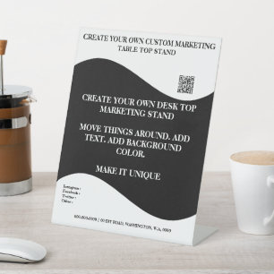 Signe De Table DO-IT-YOURSELF stand de marketing de bureau 8x10 n