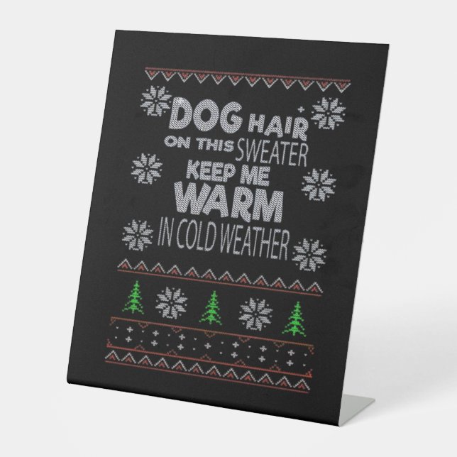 Signe De Table Dog Hair Christmas Sweater Essential T-Shirt (Recto)