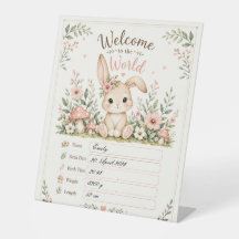 Doux design de bébé lapin avec champs de données d
