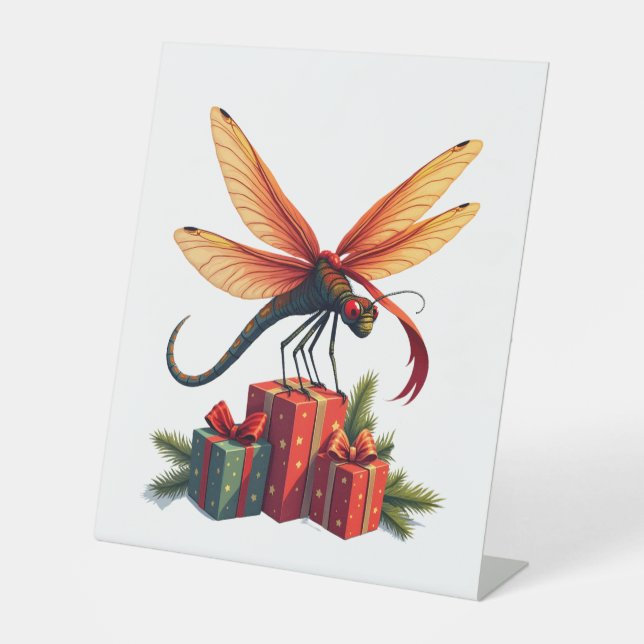 Signe De Table Dragonfly enveloppée de cadeaux (Recto)