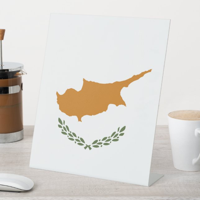 Signe De Table Drapeau de Chypre (In SItu)