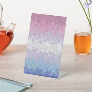 Signe De Table Drapeau de fierté bigender tripant ondoyant funky