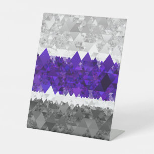 Signe De Table Drapeau de fierté Greygender Boho Géométrique Mod