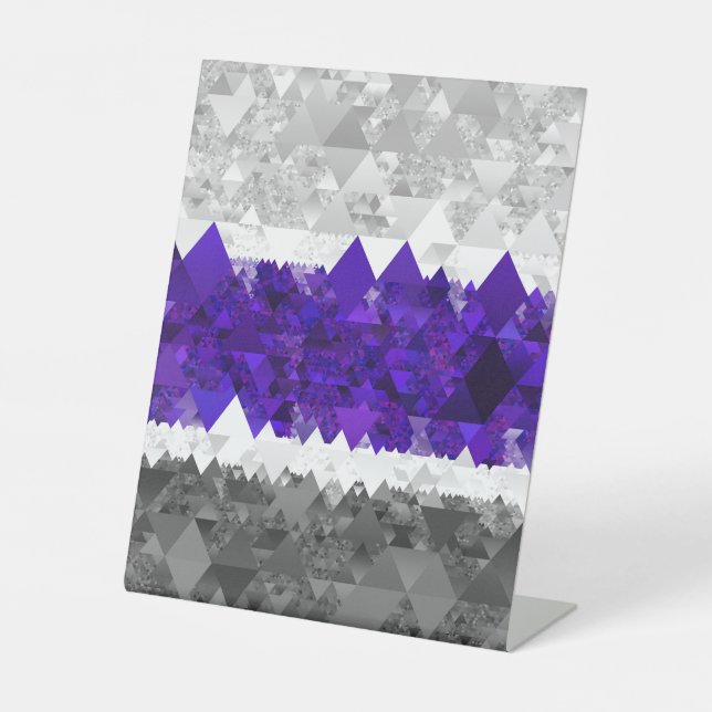 Signe De Table Drapeau de fierté Greygender Boho Géométrique Mod  (Recto)