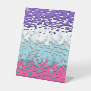 Signe De Table Drapeau de fierté multisexuel funky trippy ondulé