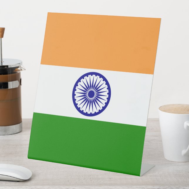 Signe De Table Drapeau de l'Inde (In SItu)
