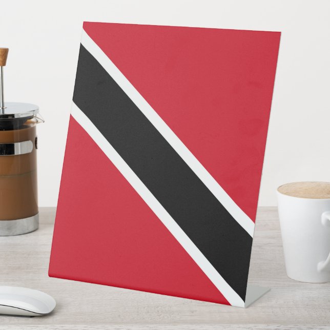 Signe De Table Drapeau de Trinité-et-Tobago (In SItu)