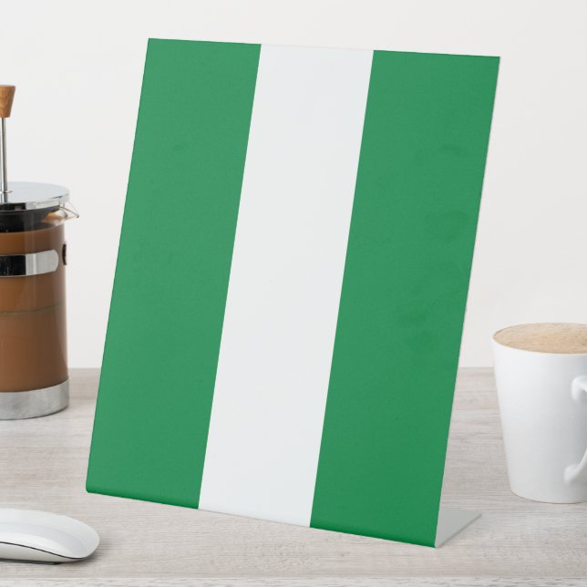 Signe De Table Drapeau du Nigeria (In SItu)