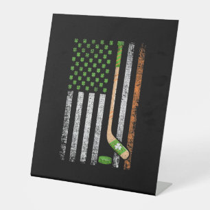 Signe De Table Drapeau irlandais États-Unis Leprechaun Lucky Hock