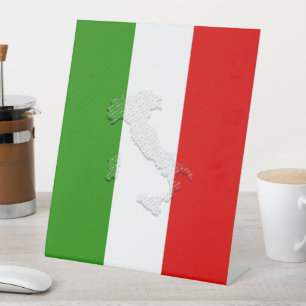 Signe De Table Drapeau italien