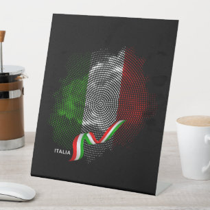 Signe De Table Drapeau italien
