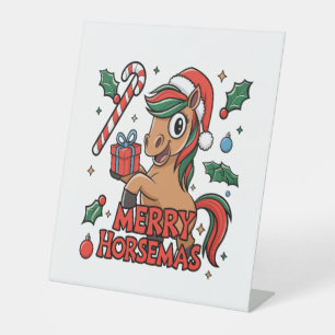 Signe De Table Drôle Cheval Joyeux Horsemas
