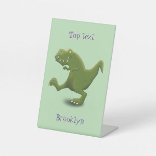 Signe De Table Drôle T rex dinosaure dessin animé humour