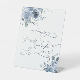 Signe De Table Dusty Blue Floral Accessorez-vous avec amour