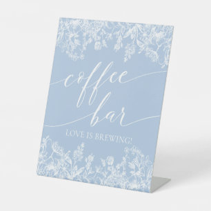Signe De Table Dusty Blue Floral Coffee Bar L'amour brasse