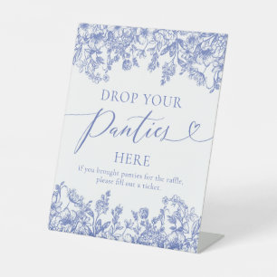 Signe De Table Dusty Blue Floral Déposez Vos Culottes Ici Jeu