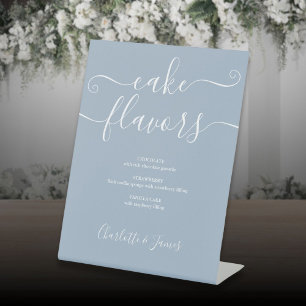 Signe De Table Dusty Blue Signature Script Saveurs de gâteaux