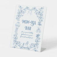 Dusty Blue Vintage Floral Baby shower Momosa Bar