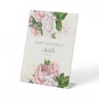 Dusty Rose Floral Vintage femme's Birthday