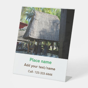 Signe De Table eau océan plage photo ajouter nom texte place été