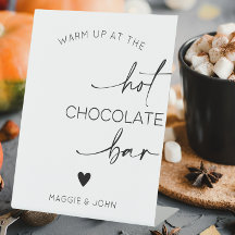 Échauffement au bar de chocolat chaud
