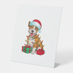 Signe De Table Éclairage de Noël Chapeau Cardigan Welsh Corgi Chi