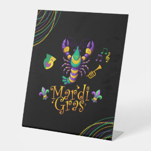 Signe De Table écrevisse/trompette/masque/fleur de lis Mardi Gras