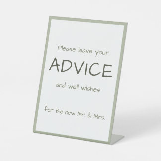 Signe De Table Ecriture Décontractée Dusty Vert Conseils et souha