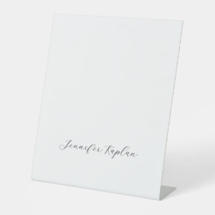 Signe De Table Écriture manuscrite classique minimaliste professi