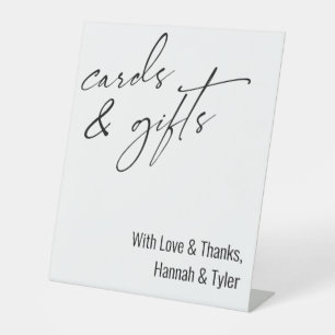 Signe De Table Écriture manuscrite contemporaine Cartes et cadeau