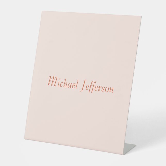 Signe De Table Écriture manuscrite Nom de script Élégant Plaque s (Recto)