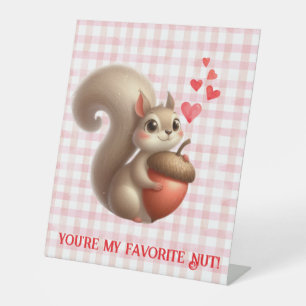 Signe De Table Écureuil mignon drôle de la Saint-Valentin