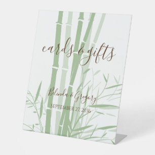 Signe De Table Elégant Bambou Oriental Cartes de Mariage & Cadeau