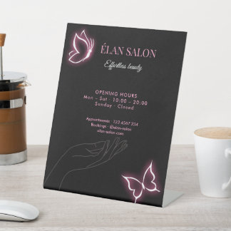 Signe De Table Elegant Butterfly Glow Chic Beauty Salon