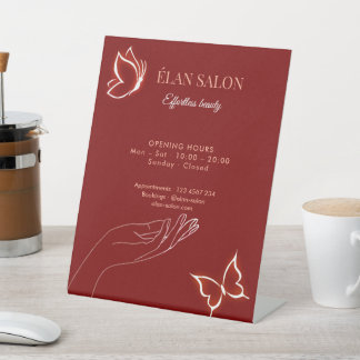 Signe De Table Elegant Butterfly Glow Chic Beauty Salon
