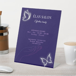 Signe De Table Elegant Butterfly Glow Chic Beauty Salon