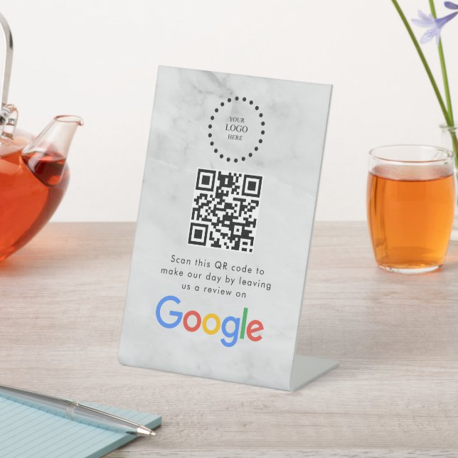 Signe De Table Élégant code QR de table pour les avis Google (In SItu)