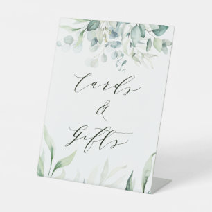 Signe De Table Élégant feuillage vert Cartes de Mariage & Cadeaux