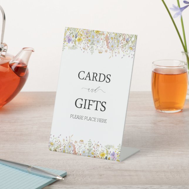 Signe De Table Elégant Fleur sauvage Fête des mariées Florale Ped (In SItu)