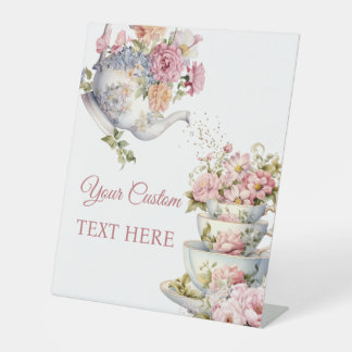 Signe De Table Elegant Floral Tea Happy Mother's Day