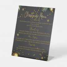 Elegant Holiday Dinner Menu Card